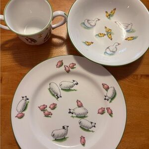 Tiffany & Co. Animal Motif Dinnerware - White, Green, Pink